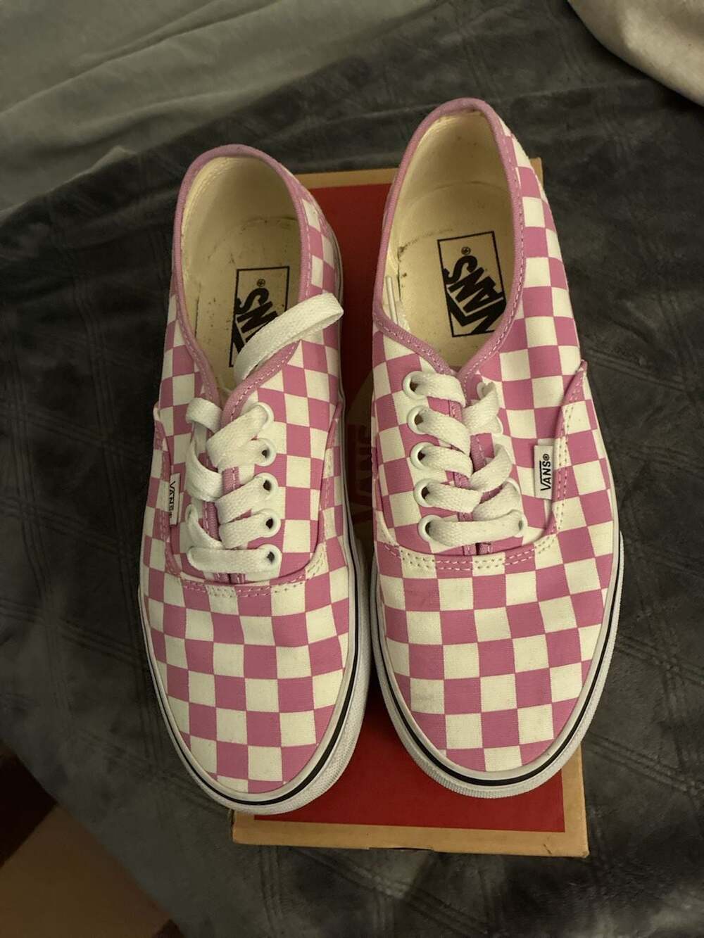 Vans Authentic Checkerboard Orchid & White Sneakers